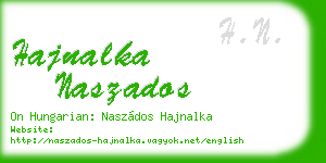 hajnalka naszados business card